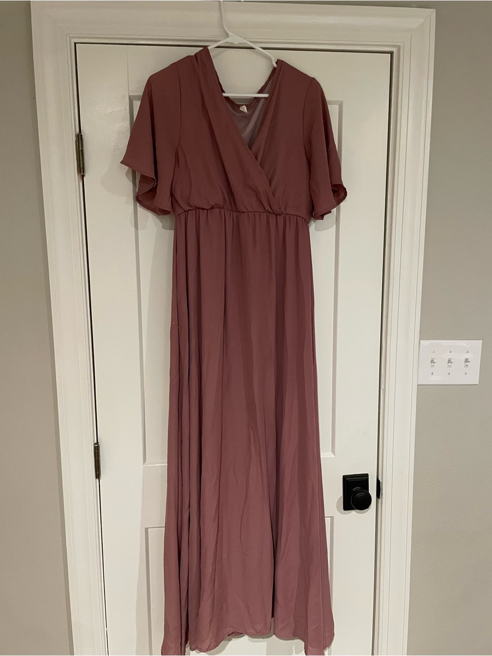 Pinkblush Mauve Wrap-Style Maxi Dress